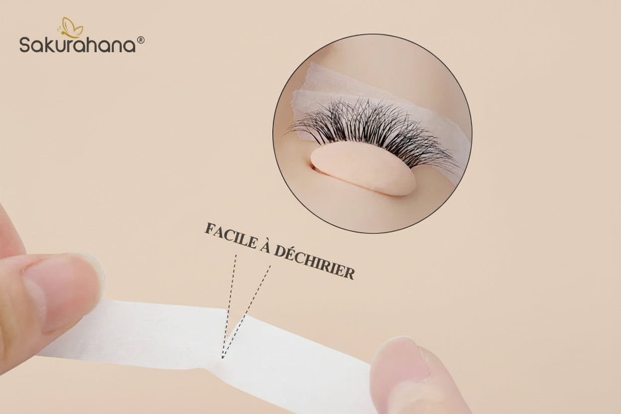 SAKURAHANA Ruban adhésif Patchs en papier pour le contour des yeux