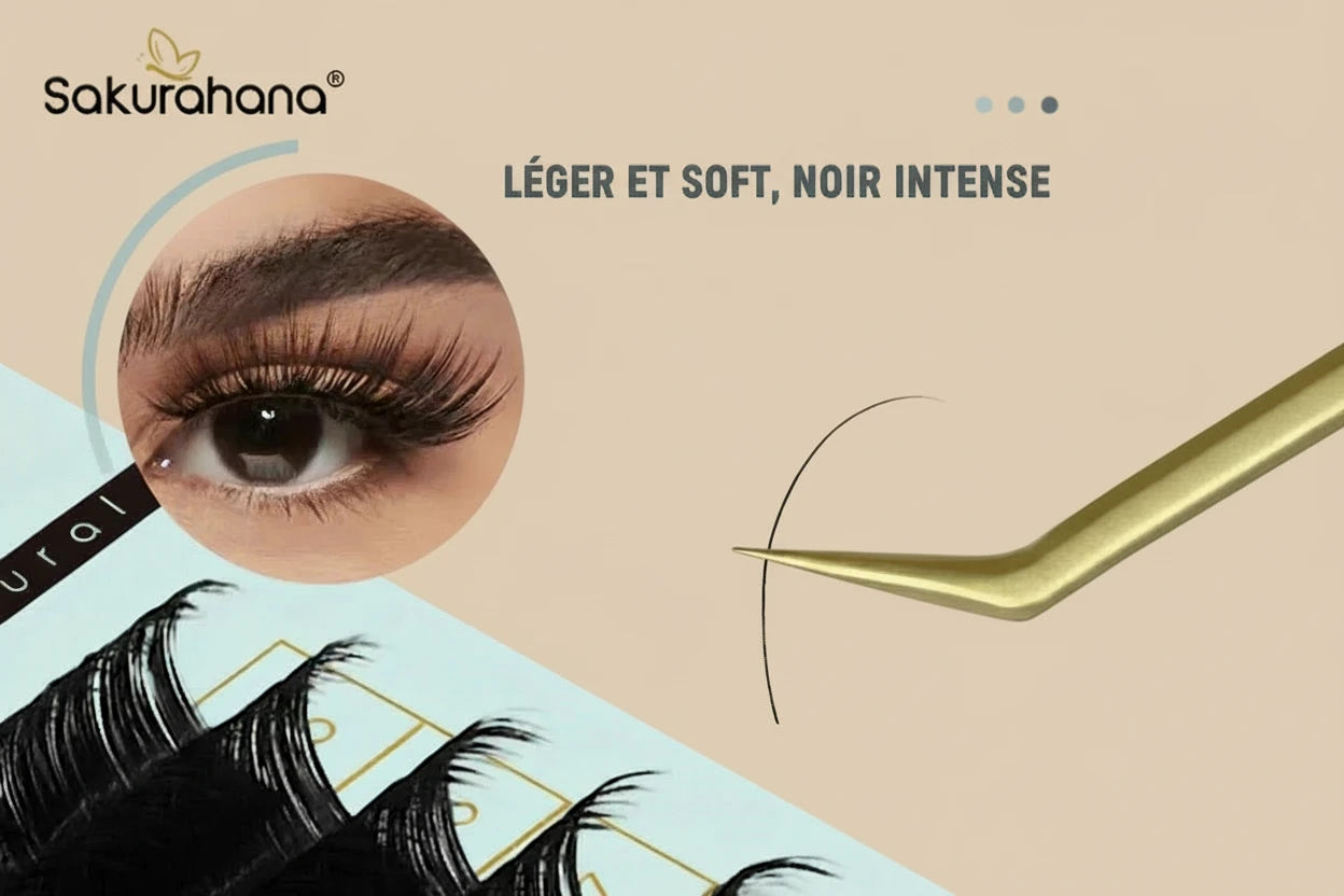 Extension SAKURAHANA cils individuels Premium Long Noir matte 15-20
