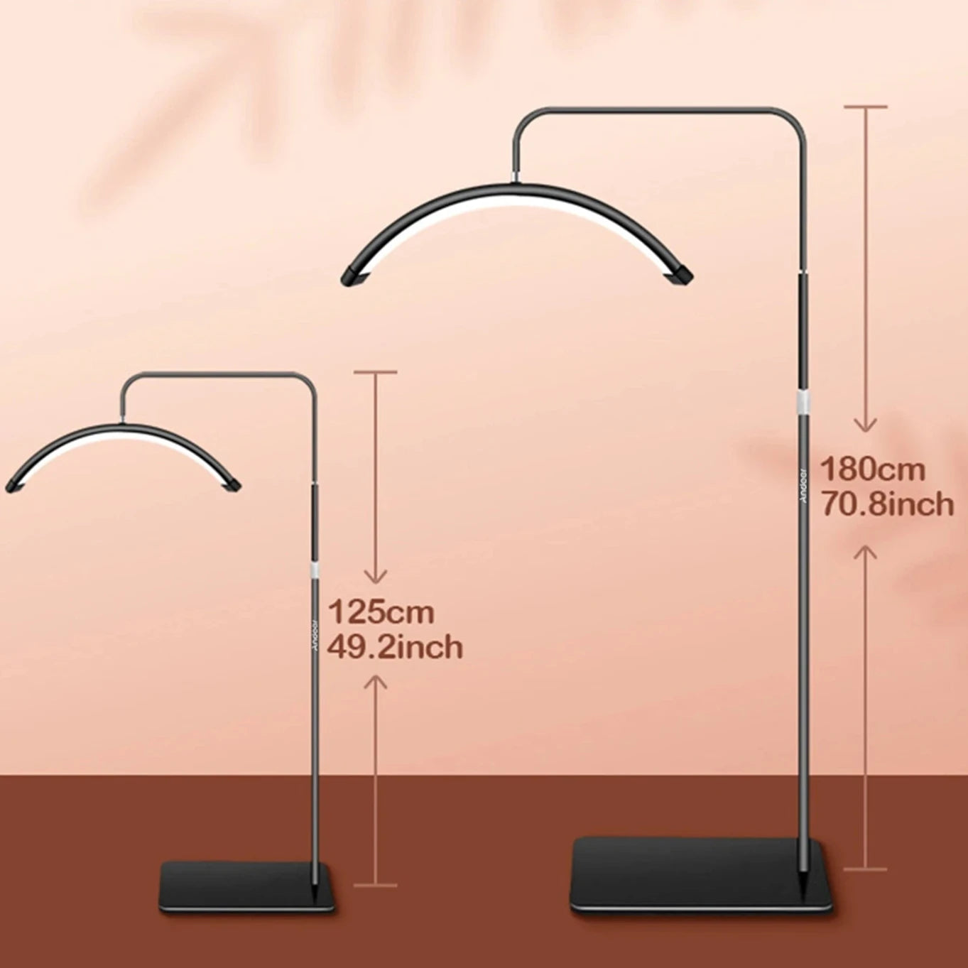 Lampe d'appoint sur pied demi-lune