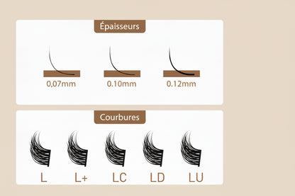 Extension cils individuels L Noir SAKURAHANA
