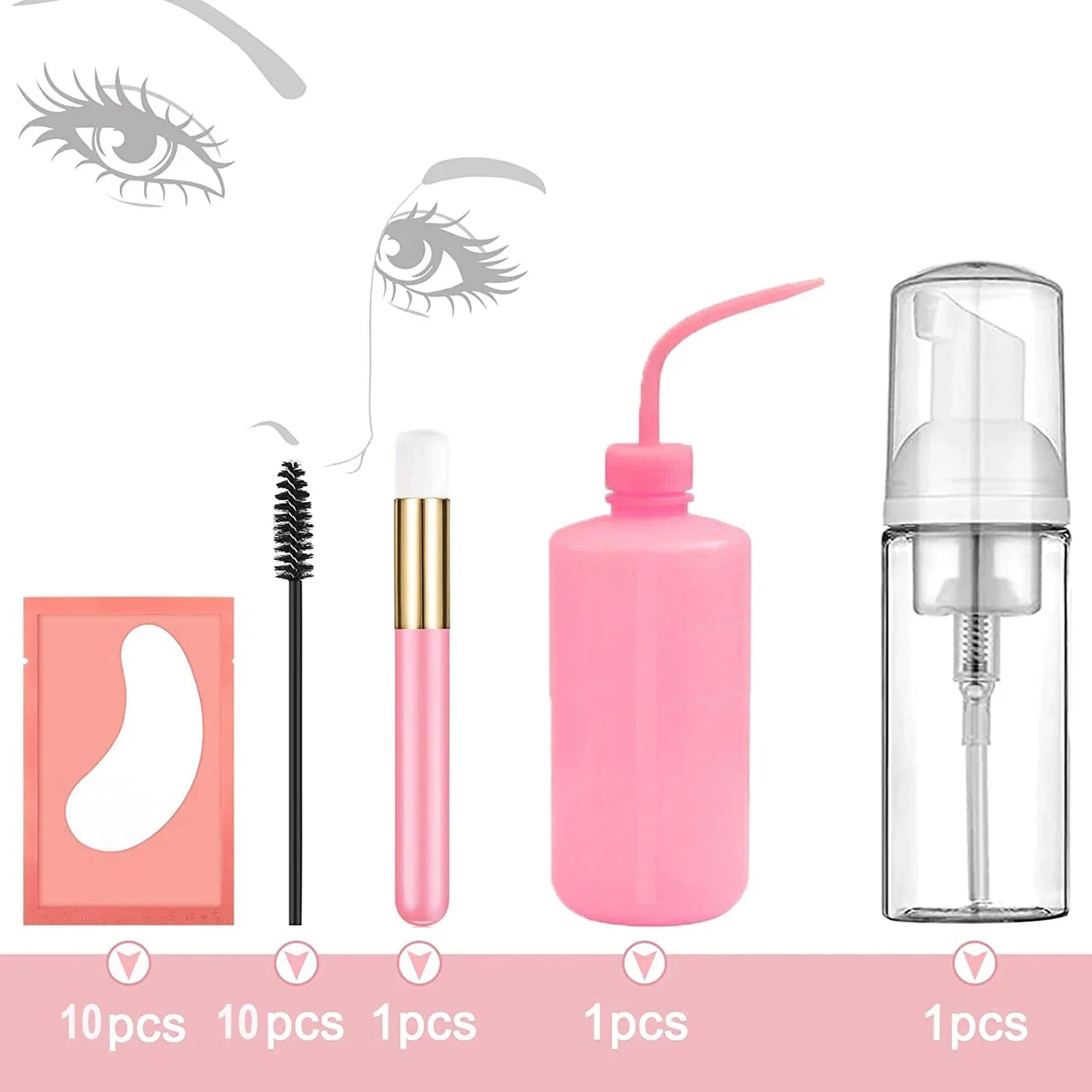 Kit de nettoyage extensions de cils