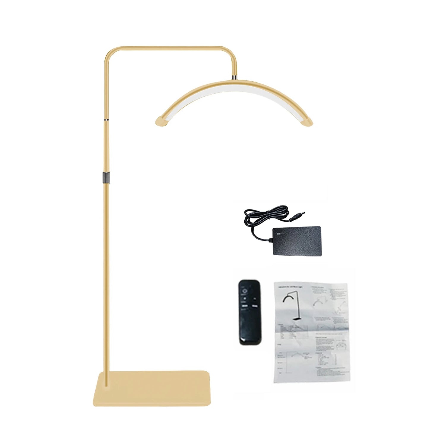 Lampe d'appoint sur pied demi-lune
